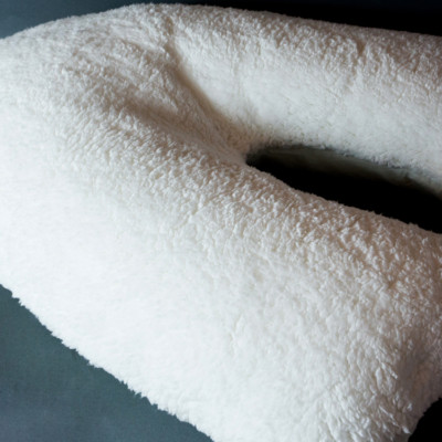 teddy v shaped pillow grey